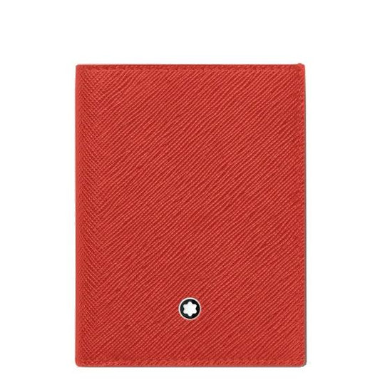 Montblanc Sartorial Mini Portemonnee met 4 vakken, koraalrood, 198229