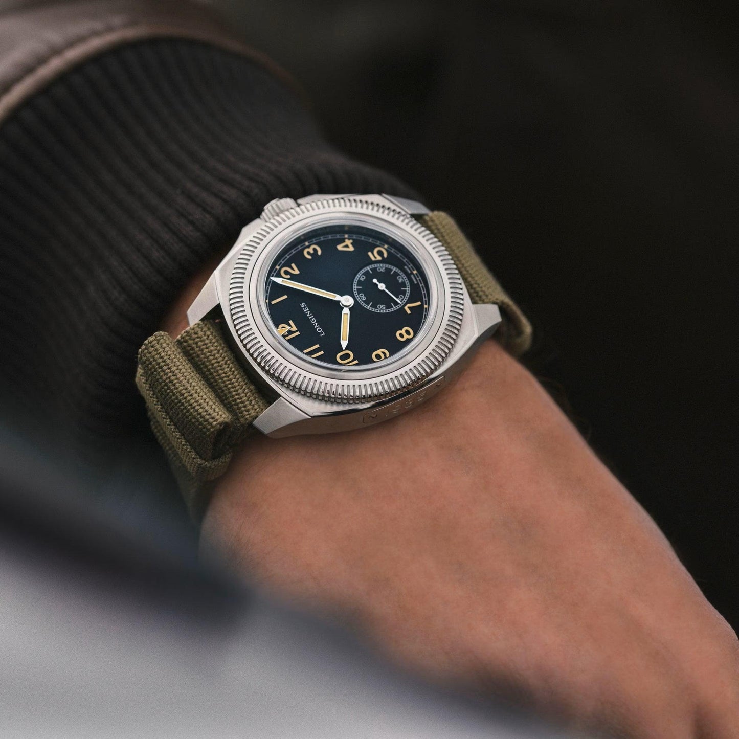 Longines horloge Pilot Majetek Box Edition 43mm zwart automatisch staal L2.838.4.53.9