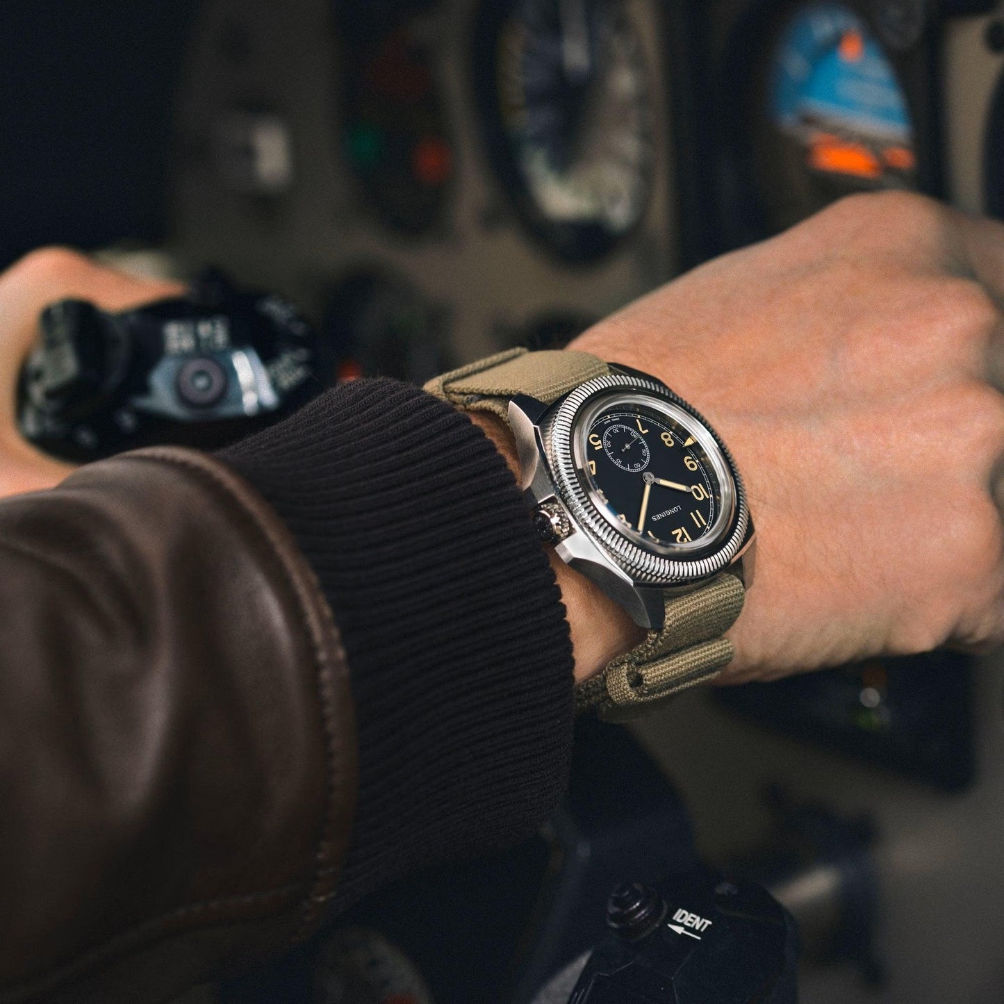 Longines horloge Pilot Majetek Box Edition 43mm zwart automatisch staal L2.838.4.53.9