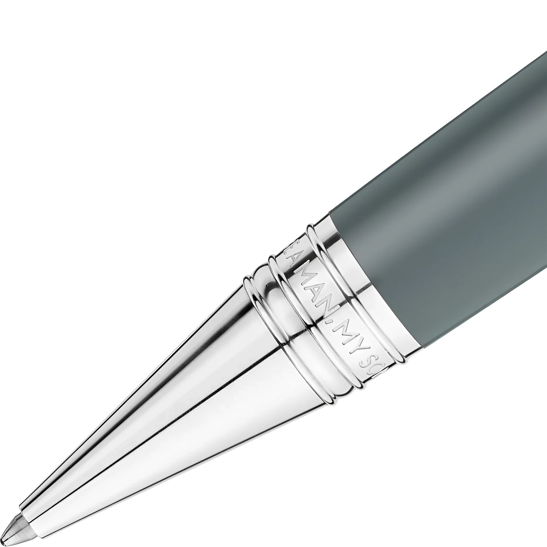 Montblanc penna a sfera writers edition hommage à rudyard kipling in grigio opaco con clip e banda argento incisa my sweet man edition trae ispirazione