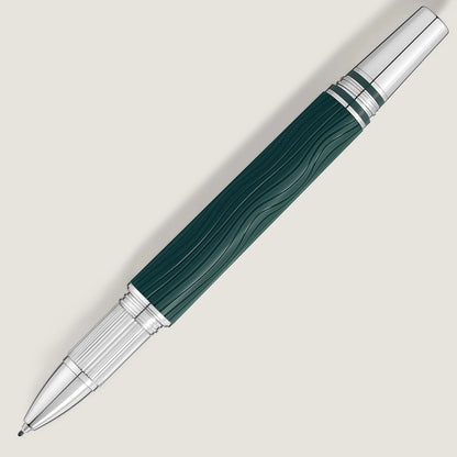 Montblanc fineliner starwalker polargreen cattura penna roller verde scuro con grip texturizzato e accenti argento lucido
