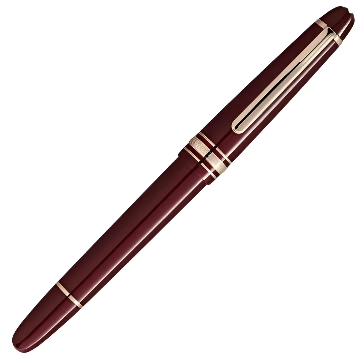 Montblanc meisterstück classique bordeaux roller con finitura oro in elegante design classico e colore bordeaux profondo