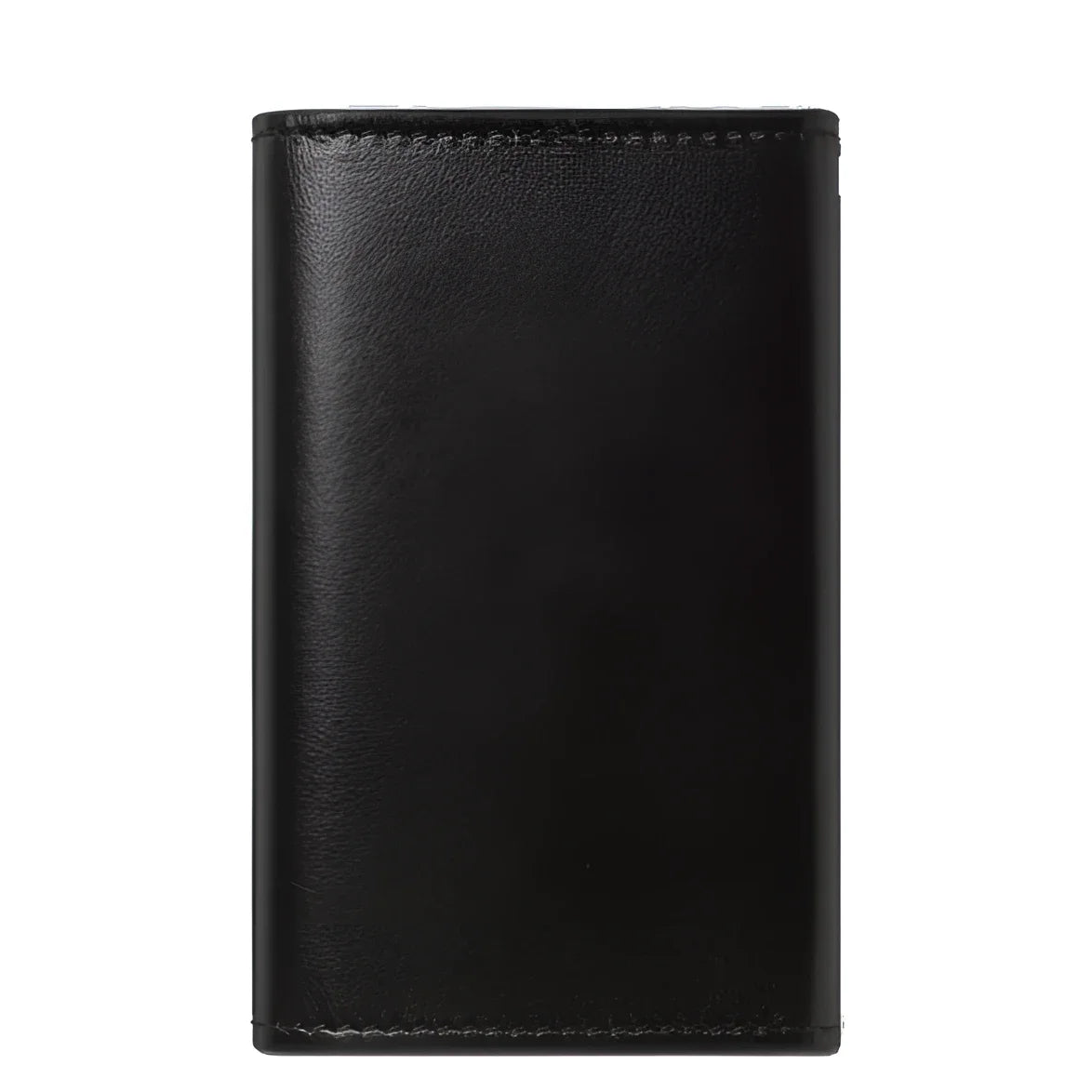 Montblanc astuccio portachiavi meisterstück nero in pelle con cuciture sottili ai bordi
