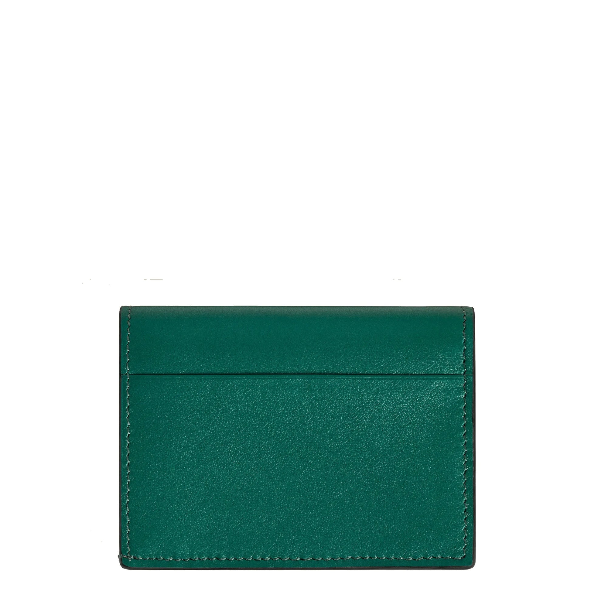 Montblanc portafoglio continental nano in pelle morbida malachite verde con cuciture precise ed elegante design
