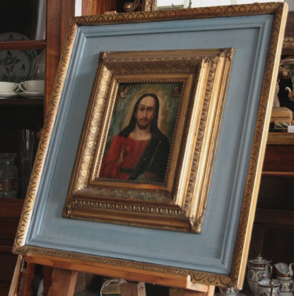Orthodoxe icoon "Christus Pantocrator" uit de 18e eeuw, Russisch gebied