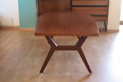 Tavolo tolomeo di ico parisi scrivania direzionale modello in legno mid-century moderno italiano del 1958