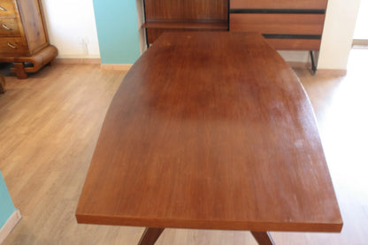 Rettangolare tavolo tolomeo di ico parisi in legno marrone modello scrivania direzionale italiano 1958