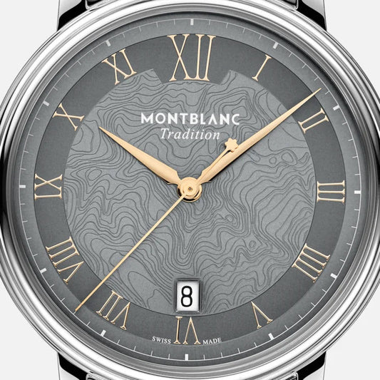 Montblanc Tradition Automatic Date 40mm Grijs Automatisch Stalen Horloge 132433