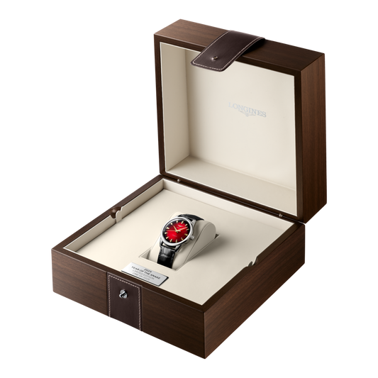 Longines horloge Conquest Heritage Year of the Snake Edition 40mm rood automatisch staal L1.651.4.09.2