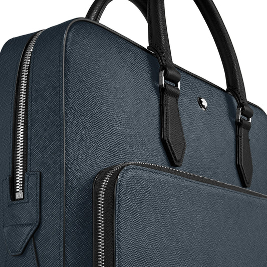 Montblanc medium documententas maatwerk tweed blauw 220332