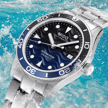Mido Ocean Star 39mm Blauw Automatisch Stalen Horloge M026.907.11.041.00