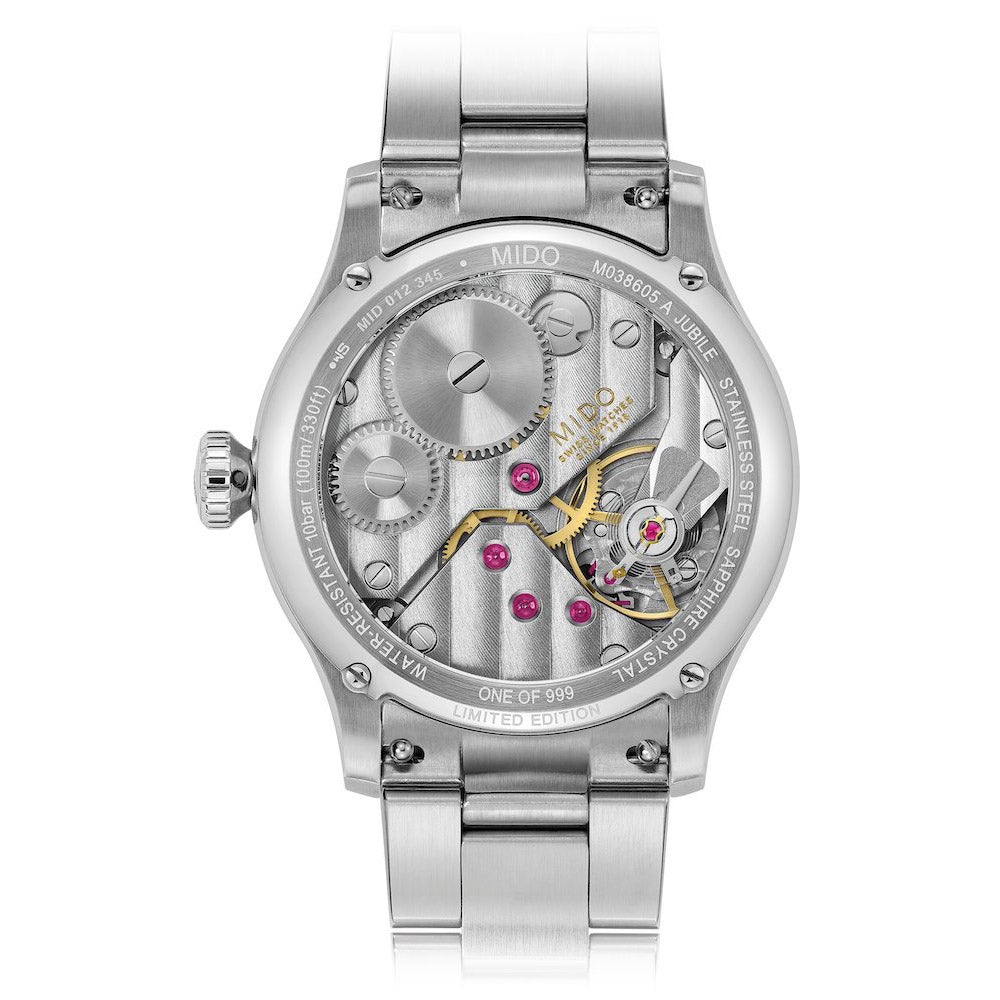 Mido horloge Multifort Mechanical Limited Edition 999 stuks 44mm antraciet handopwinding staal M038.605.11.060.00