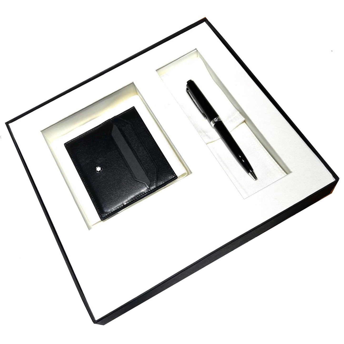 Montblanc set balpen Pix en creditcardhouder 6cc Meisterstuck zwart 137793