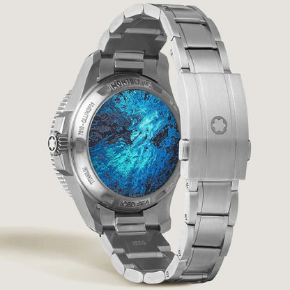 Montblanc Iced Sea 0 Oxygen Deep 4810 43mm Blauw Automatisch Titanium Horloge 135634