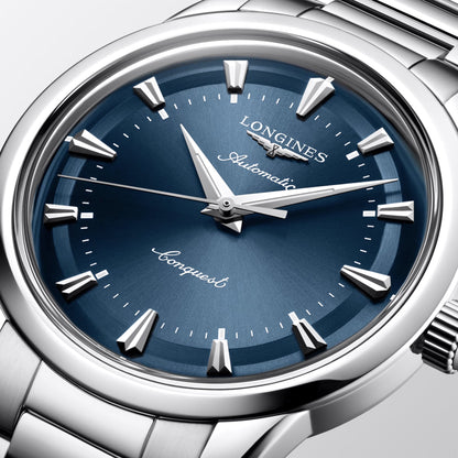 Longines Heritage 40mm automatisch horloge van blauw staal L1.650.4.92.6