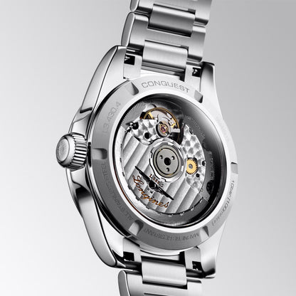 Longines horloge Conquest 34mm groen automatisch staal L3.430.4.02.6