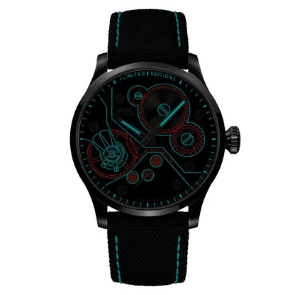 Mido horloge Multifort Mechanical Limited Edition 999 stuks 44mm antraciet handopwinding staal M038.605.11.060.00