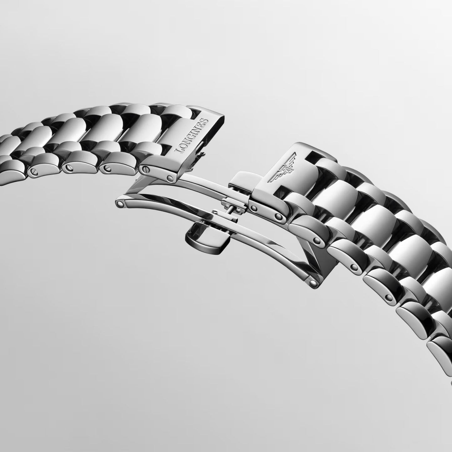 Longines Primaluna Moonphase 34mm automatisch horloge van parelmoer, diamant en staal L8.126.4.87.6