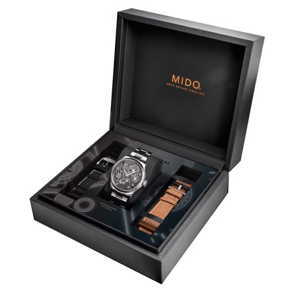 Mido horloge Multifort Mechanical Limited Edition 999 stuks 44mm antraciet handopwinding staal M038.605.11.060.00
